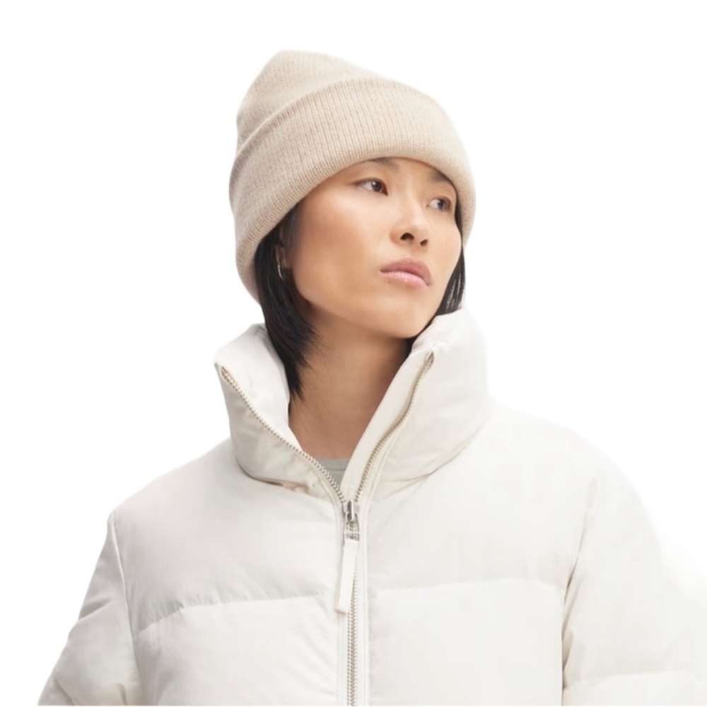 Everlane Felted Merino Wool‎ Beanie Hat in Heathered Oat One Size NWT